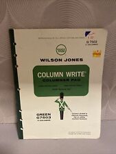 Vintage 1967 Wilson Jones Columnar Pad Green G7503 3 Columns Accounting picture