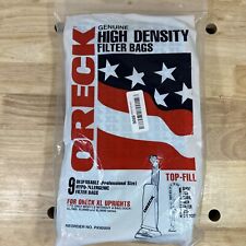 New 9-Pk Oreck Vacuum Bags XL Package No. 8000-9 Genuine High Density Filter Bag picture