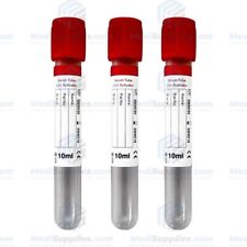 Vacuum Blood Collection Tube (Serum Tube Clot Activator), 10ml, Red, Exp 7/24 picture