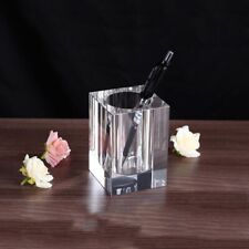 Coideal Glass Crystal Square Pen Pencil Cup Holder Caddy Box for Offic picture