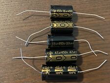 New 450v Axial Capacitor 8 10 16 22 33 40 47 100 200 uf Tube Amp Radio Repair picture