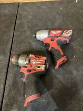 Lot Of 2 Milwaukee 3404-20 M12 FUEL 12V Drill And 2462-20 1/4” Impact Driver picture