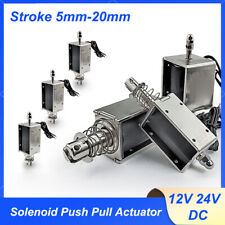 Solenoid Electromagnet DC 12V 24V Push Pull Actuator Magnet Stroke 5mm-20mm picture