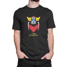 Vintage Grendizer - Color and japanese writing Black T-Shirt Clothing picture