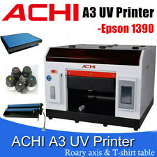 A3 UV Printer Epson1390 For Flatbed Cylindrical Glass Metal 3D Rotation Embossed picture