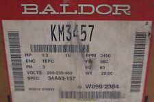 Baldor KM3457 1/3 HP 230/460 VAC 3450 RPM 56C Motor Stock 4520 picture