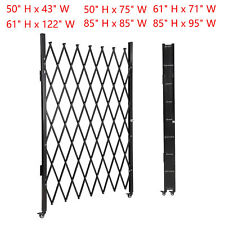 Single/Double Folding Security Door Flexible Expandable Fence Gate With Wheels picture