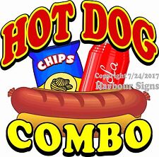 Hot Dog Combo DECAL (Choose Your Size) Food Truck Concession Vinyl Sticker picture