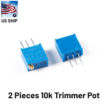 2 Pcs Trimmer Potentiometer POT 10K OHM 10% 25 Turn Top Slot 10K | US Ship picture