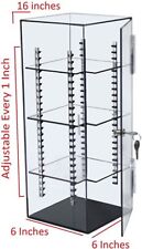 T'z Tagz Clear Acrylic Display Case Adjustable 3 Shelf Locking Showcase Cabinet picture