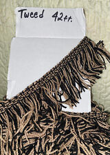 ⭐️Vintage Rug/ Carpet Fringe      42ft Woven Tweed    New Old Stock   High End picture