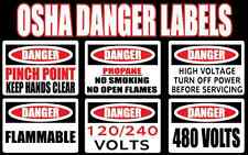 Danger Pinch Point Keep Hands Clear OSHA Safety Sign Decal Sticker Labels picture