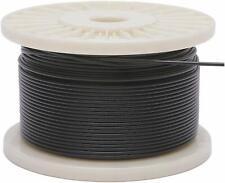 Vinyl Coated Stainless Steel 304 Cable Wire Rope 7x7, Black, 1/16