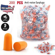 200pcs Ear Plugs Soft Orange Foam Sleep Travel Noise Shooting Working Lot Bulk picture