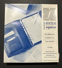 Vintage FILOFAX System Organiser Director Leather Planner Organizer Binder picture