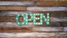 Handmade OPEN Lighted Sign Marquee Business Sign, CUSTOM with  picture