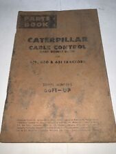 Vintage 1965 Caterpillar Cable Control Parts Book 619 630 631 Tractor picture
