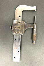 Vintage Starrettt Steel Micrometer w/ Adjustible Bracket 9 1/4 x 4 1/4 x 5/8
