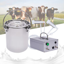 5L Portable Electric Dual Head Sheep Goat Milking Machine Cow Milker Vacuum Pump picture