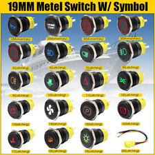 19MM 12V-24V CAR LED POWER PUSH BUTTON MOMENTARY SWITCH METAL ON/OF WATERPROOF picture