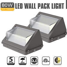 2x 80W LED Wall Pack Light Commercial Outdoor Security Exterior Lighting Fixture picture