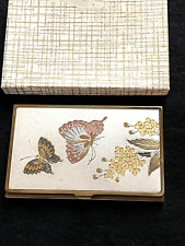 Vintage Business Card/Credit Card Case With Butterfly Motif picture