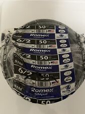 Southwire NM Wires 50 ft. 6/2 Stranded Romex SIMpull Black Color-Coded Jacket picture