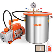 VEVOR 5 Gallon Vacuum Chamber and 3.5CFM Single Stage Pump Degassing Chamber Kit picture