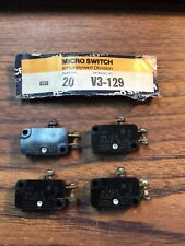 (4-PCS) MICRO SWITCH V3-129 125/250 AC/DC Plunger Switch (TA25SG) picture