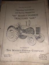Vintage Massey Ferguson 44 Tractor Operating Instructions And Service Manual picture