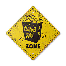 Caramel Corn Vintage Crossing Sign Xing Plastic Rustic popcorn sweet cracker jac picture