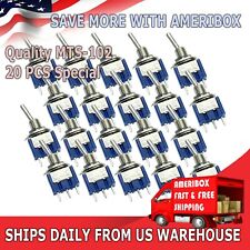 20x 3 Pin SPDT ON-ON 2 Position Mini Toggle Switches MTS-102 US Stock  picture