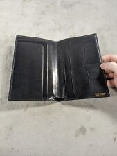 Lefax Planner/Organizer Filofax Style Black Smooth Calfskin Leather ~ Italy picture