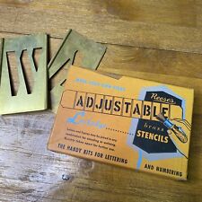 Vintage Brass Stencil Letter Set Reeses Handy Kit A To Z MCM Make Your Own Sign picture