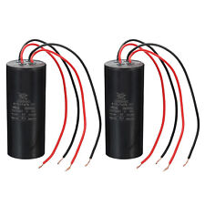 CBB60 10+4uf 2PCS Running Capacitor,AC450V 4 Wires 100x40mm for Washing Machine picture