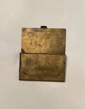 Vintage Antique Brass Business Card Holder Case picture