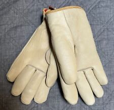 Vintage Wells Lamont MEDIUM Leather Work Gloves Lined 1108M picture
