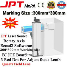 100W JPT M7 Mopa 300*300mm Fiber Laser Marking Machine Quartz Lens SI1064nm 10mm picture