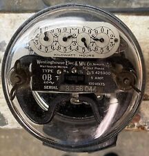 Vintage/Antique  Westinghouse 5A 115v, OB WATTHOUR ELECTRIC POWER Meter  WORKS picture