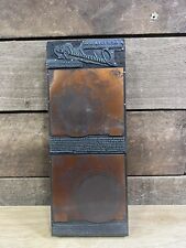 Vintage Mayer China Original Pattern Copper Printers Block Made In Pittsburgh PA picture