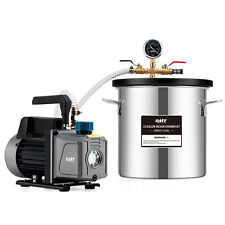 OMT 3 Gallon Vacuum Chamber with 3.5 cfm Pump 5 ft Hose Degassing Chamber Kit picture