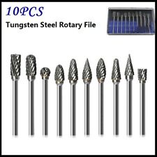10PCS Tungsten Steel Rotary File Carbide Burr Set Cut Carving Knife Grinder Tool picture