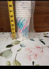 vintage disposable wax paper cups colorful picture