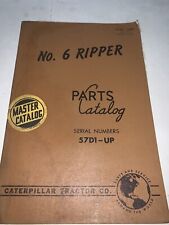 Vintage 1961 Caterpillar No. 6 Ripper Master Catalog 57D1-UP picture
