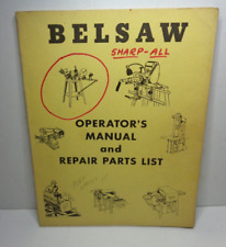 No Date Vintage Belsaw Operator's Manual & Parts List Includes Models 1601 10552 picture