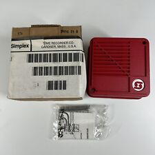 Vintage Simplex 2902-9711 Fire Alarm Metal Wall Speaker Red NEW NOS In Box picture