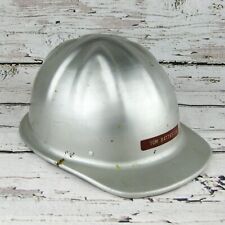 Vintage McDonald T MSA Aluminum Hard Hat Mine Oil Drilling Riggers Safety Helmet picture