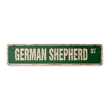 GERMAN SHEPHERD Vintage Street Sign Metal Plastic dog lover great pet animal picture
