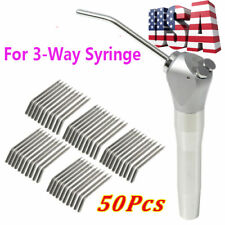 50 Pcs Dental Air Water Spray Triple Syringe Autoclavable Nozzles/Tips/Tubes USA picture