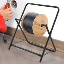 Cable Reel Caddy Cable Holder Stand Wire Foldable Wires Pulling Dispenser Tool picture